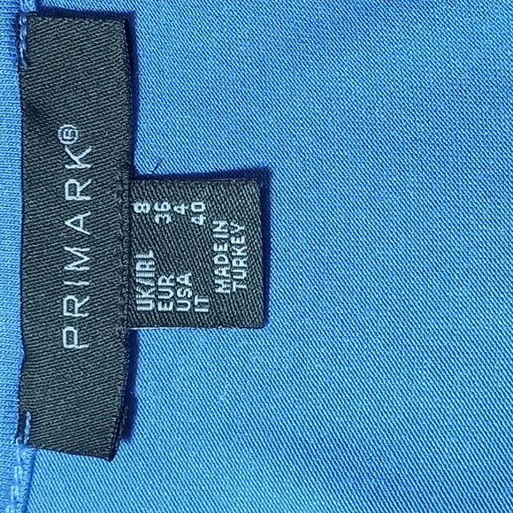 Size 8 Light Blue & White Floral Strappy Stretchy Jumpsuit - Picture 6 of 8